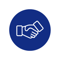 handshake icon (blue)